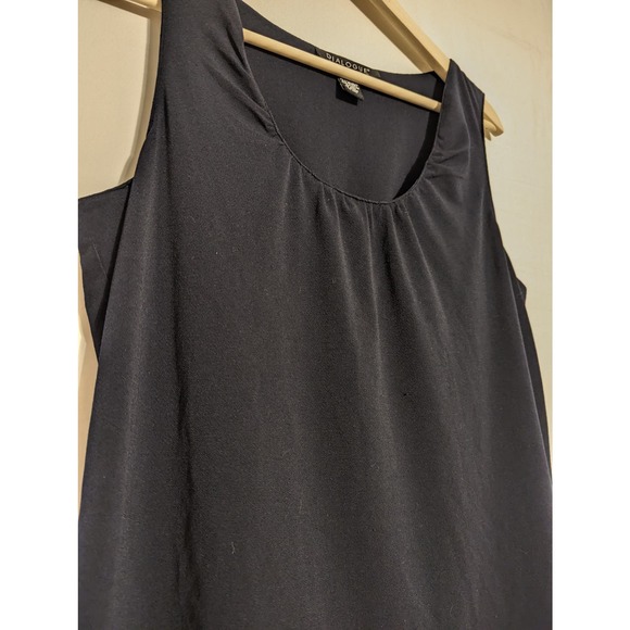 Dialogue the new language of style black stretchy wide tank top womens large - Picture 2 of 4